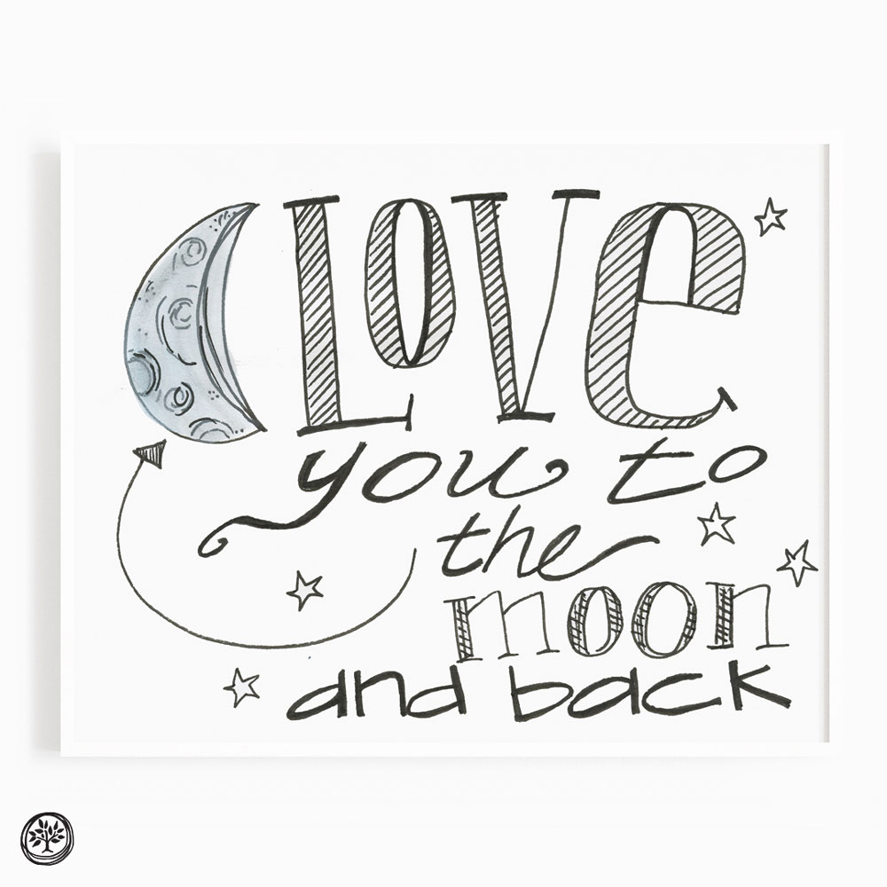 Love You To The Moon Print